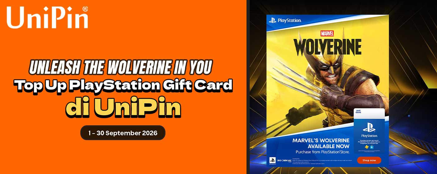 Unleash the Wolverine in You! Top Up PlayStation Gift Card di UniPin